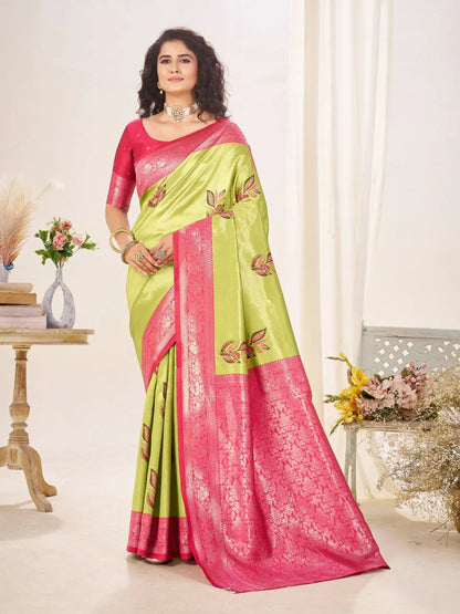 Graceful Festive Wear Silk Saree with Traditional Detailing