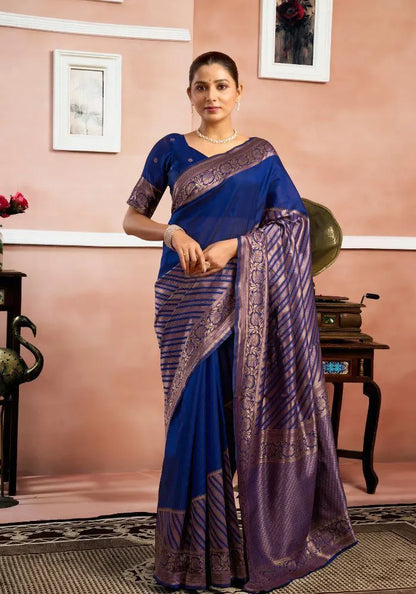 Royal Banarasi Silk Saree with Traditional Weaving Design