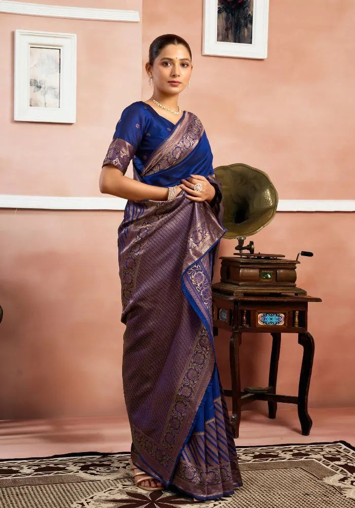 Royal Banarasi Silk Saree with Traditional Weaving Design