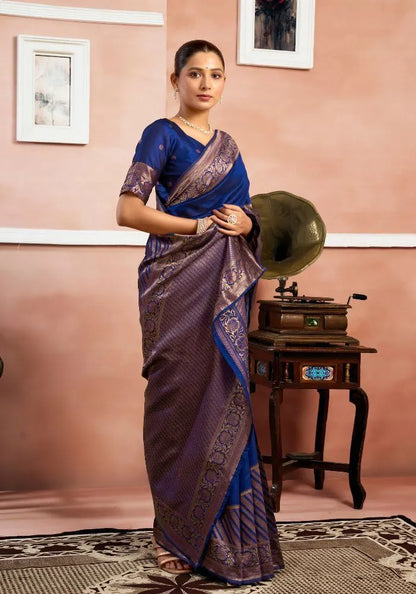 Royal Banarasi Silk Saree with Traditional Weaving Design