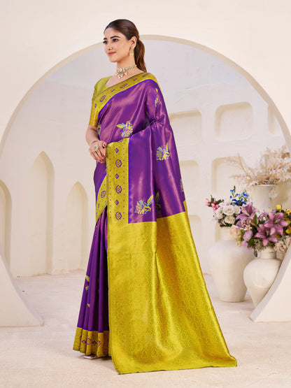 Traditional Handwoven Banarasi Silk Saree for Wedding & Festive Wear