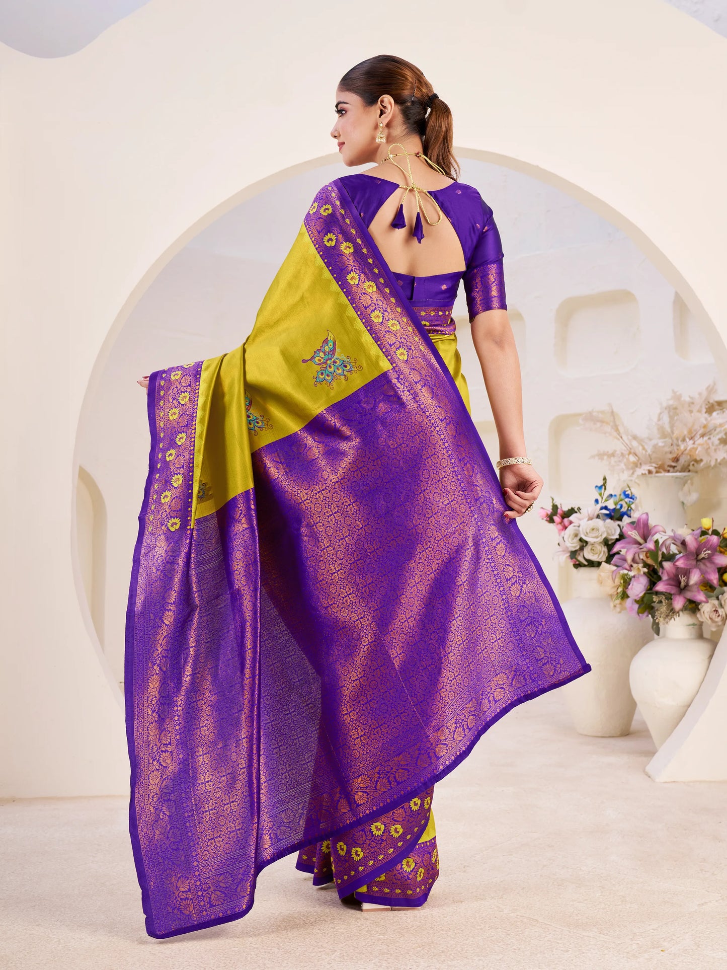 Traditional Handwoven Banarasi Silk Saree for Wedding & Festive Wear