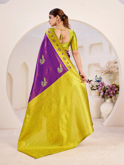 Traditional Handwoven Banarasi Silk Saree for Wedding & Festive Wear