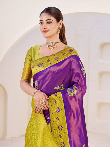 Traditional Handwoven Banarasi Silk Saree for Wedding & Festive Wear