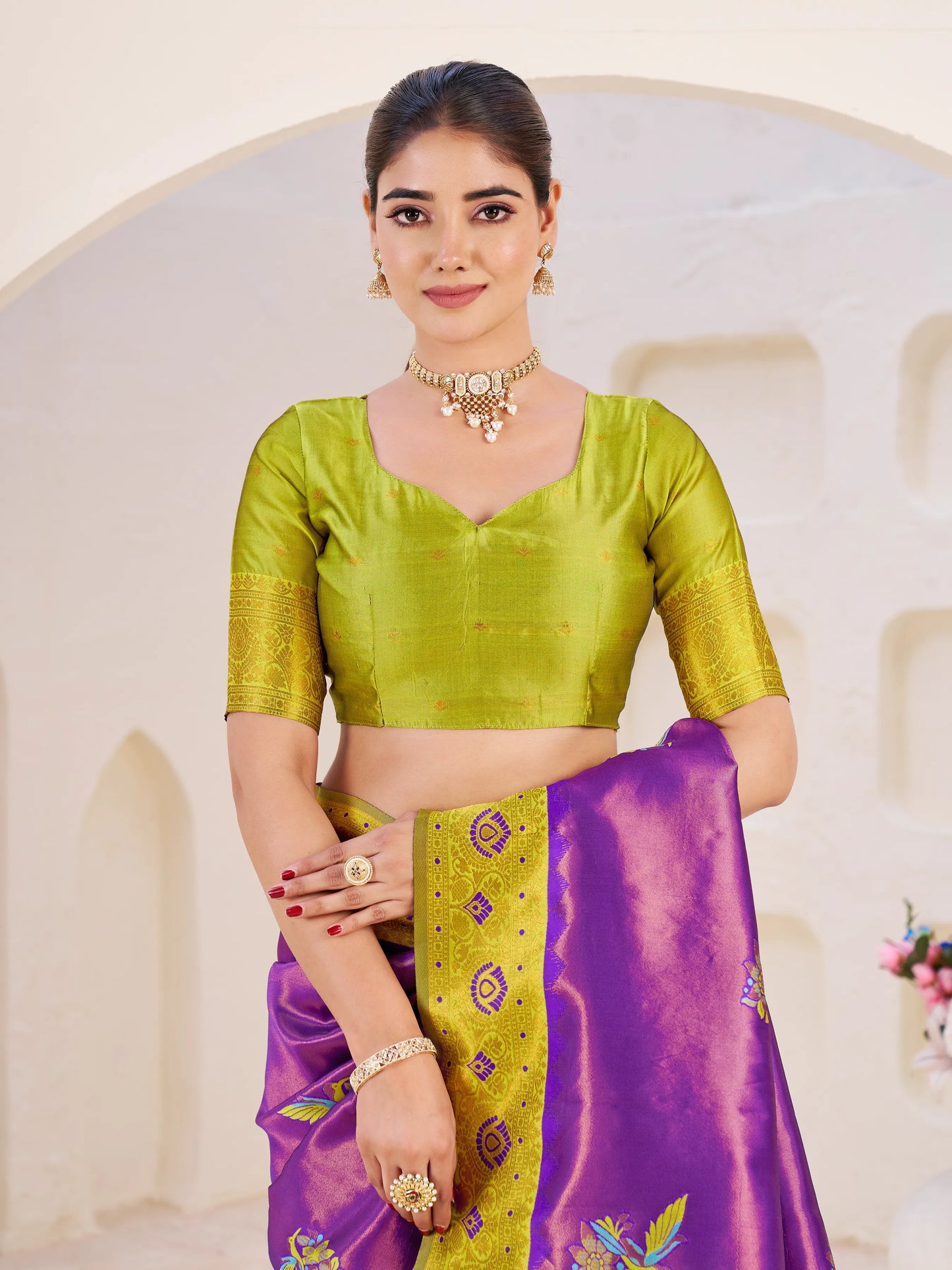 Traditional Handwoven Banarasi Silk Saree for Wedding & Festive Wear