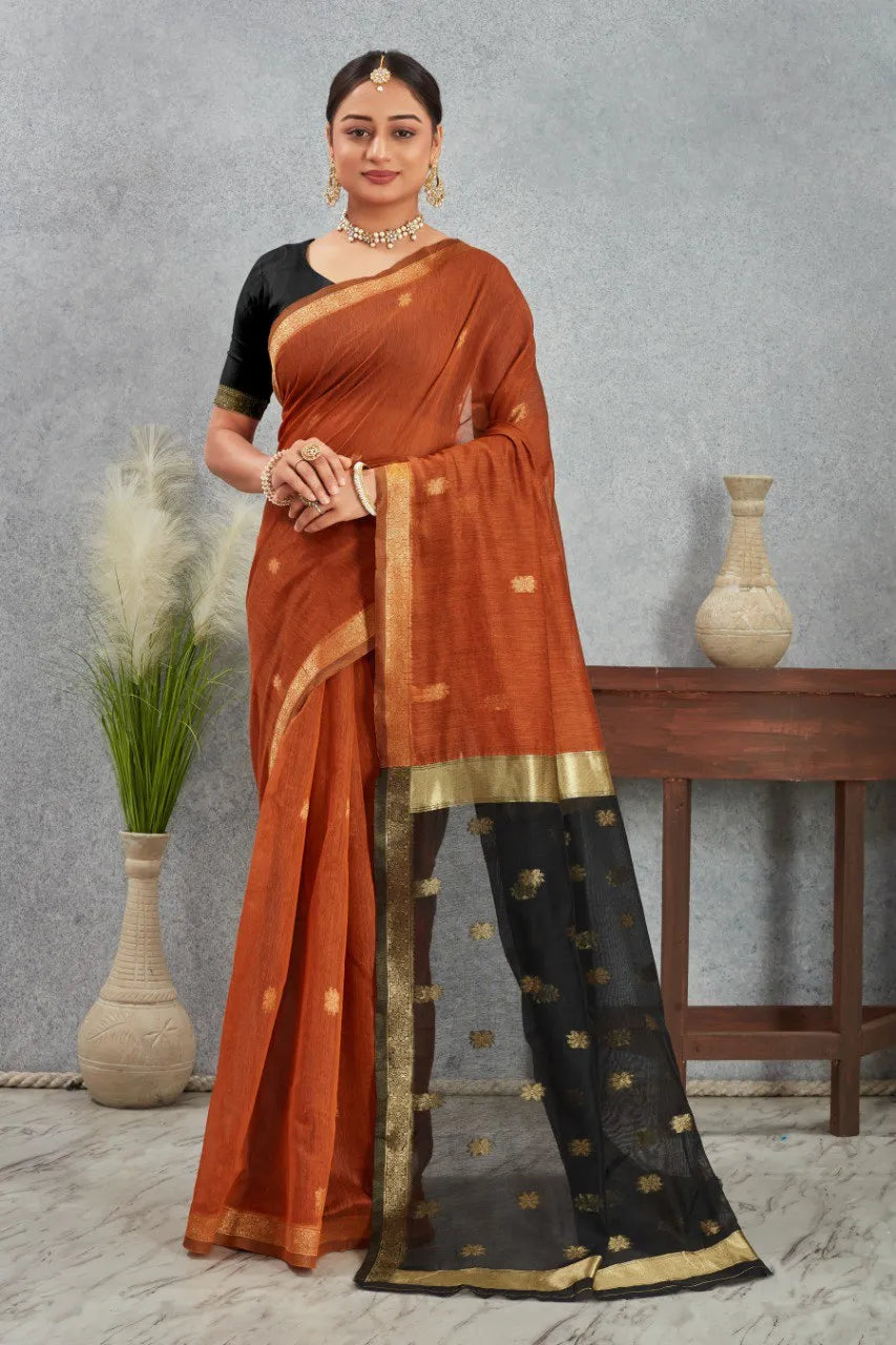 Classic Handwoven Silk Saree with Contrast Pallu