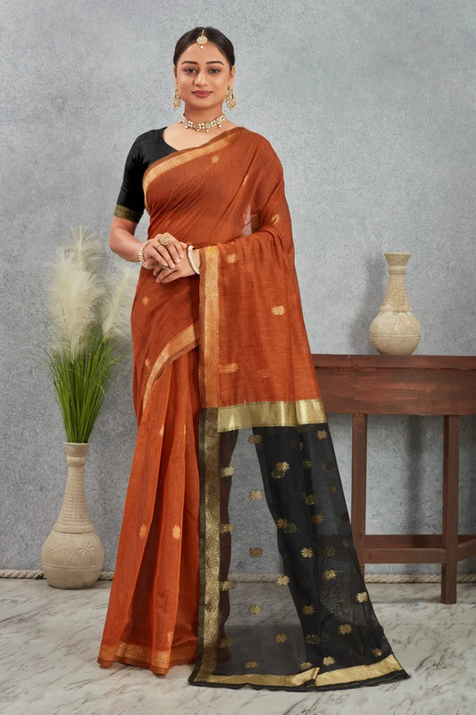 Classic Handwoven Silk Saree with Contrast Pallu
