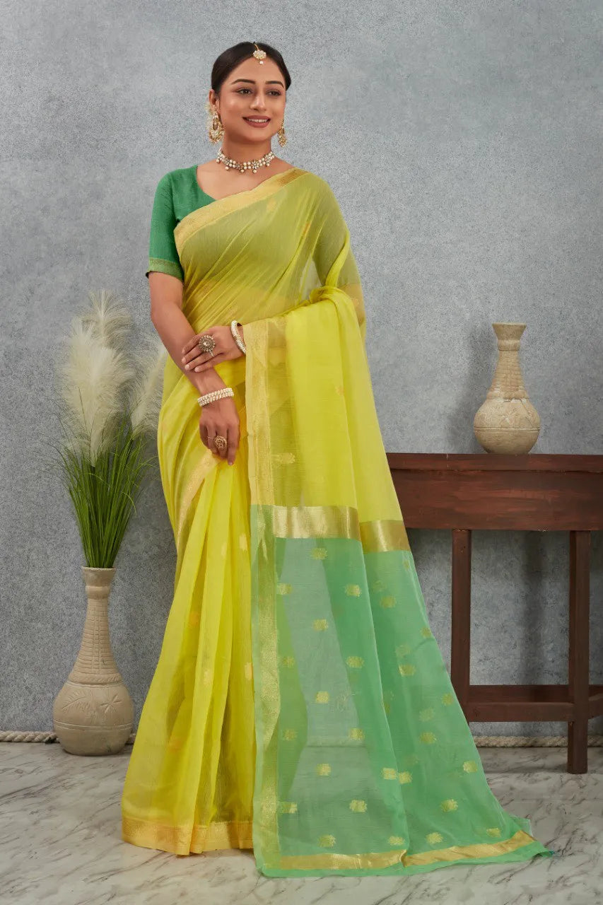Classic Handwoven Silk Saree with Contrast Pallu