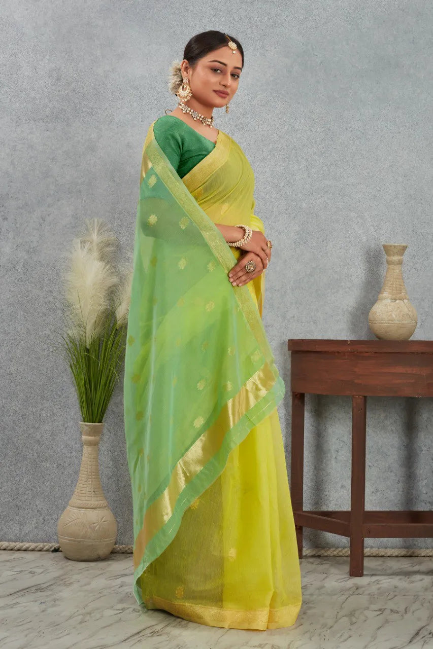 Classic Handwoven Silk Saree with Contrast Pallu
