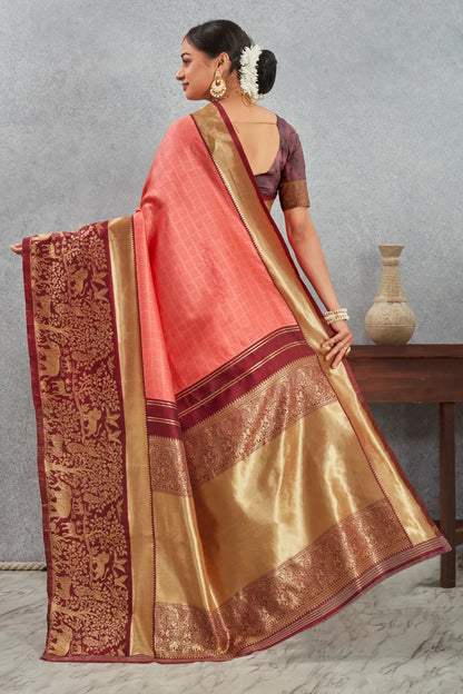 Regal Kanjivaram Silk Saree with Intricate Zari Weave