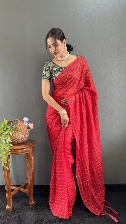 Timeless Elegance in Traditional Woven Saree