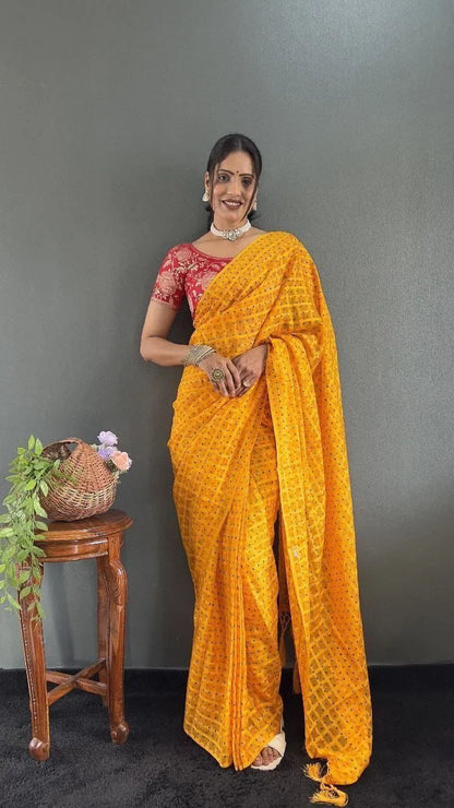 Timeless Elegance in Traditional Woven Saree